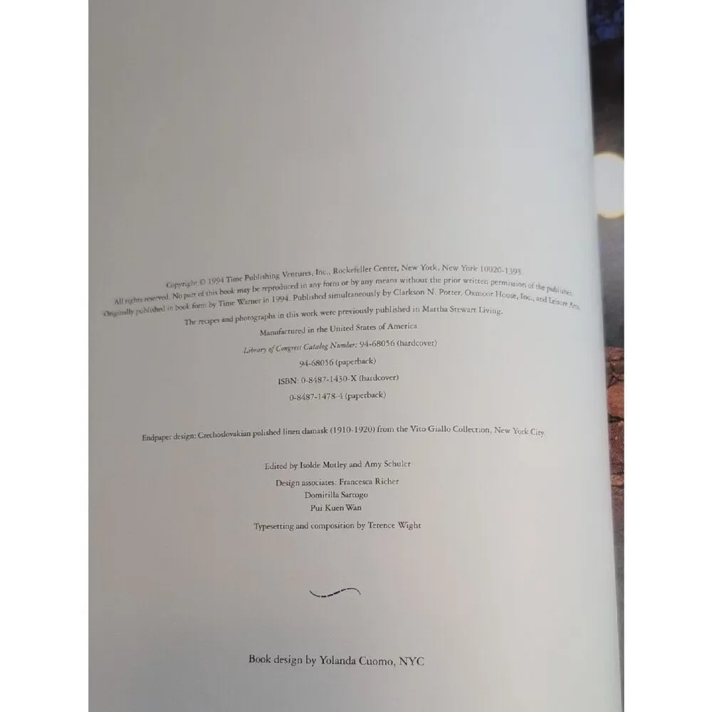 Martha Stewart Special Occasions Hardcover Book Menus Recipes Ideas